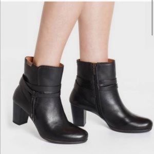 PIKOLINOS Verona Western Black Leather Heeled Ankle Boots /Booties Size 38 - 7.5
